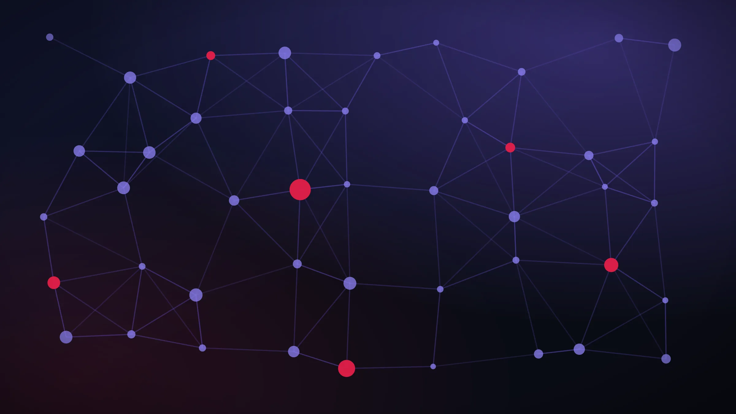 Abstract network of linked nodes
