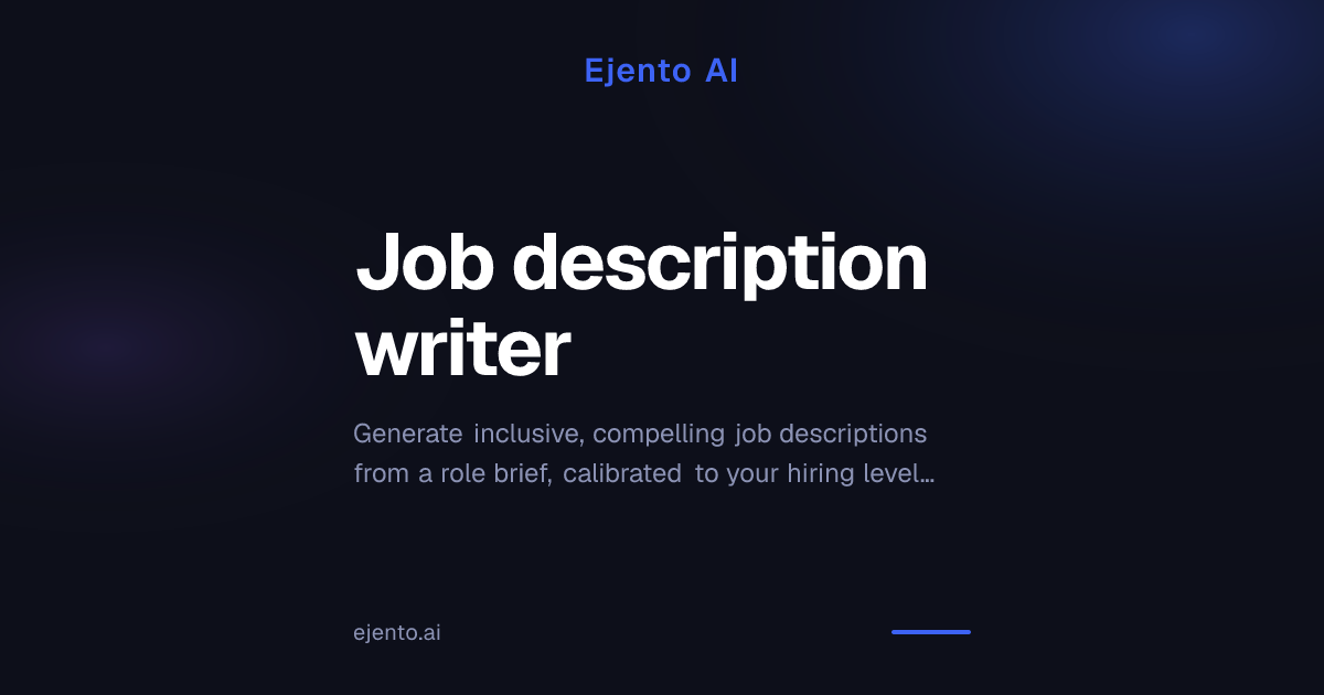 Job description writer — Ejento | Ejento AI