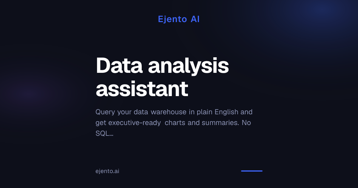 Data analysis assistant — Ejento | Ejento AI